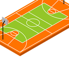 Разметка для баскетбола